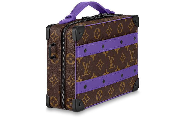 LOUIS VUITTON Handle Soft Trunk Monogram Macassar Brown/Purple