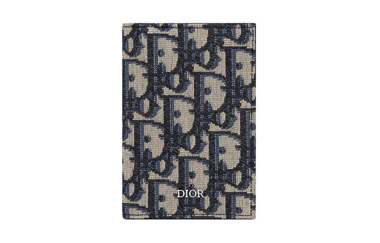 DIOR Canvas Bag, Card Holder, Wallet, Card Holder Men's Black Monogram