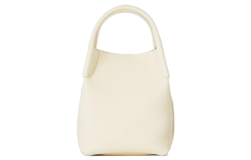 Loro Piana Cow Leather Shoulder Bag Crossbody Bag Handbag Mini Women's Soft White