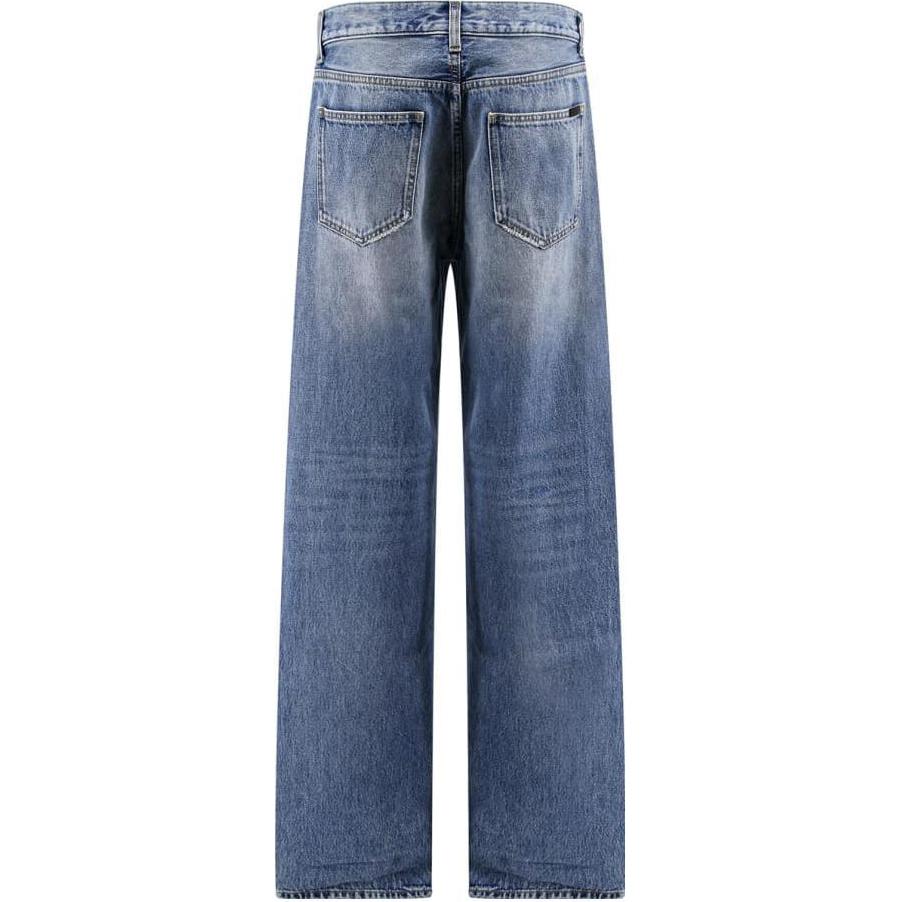 SAINT LAURENT Logo Patch Mid-Rise Jeans
