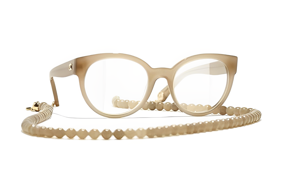 CHANEL Eyeglass Frames Women's Gold