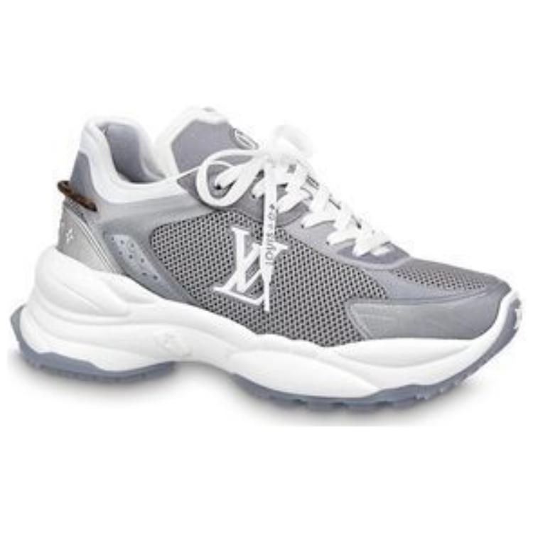 LOUIS VUITTON Run 55 Slip-Resistant Low-Top Sports Casual Shoes Women's Silver