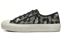 DIOR Walk'n'Dior Platform Shoes Low Top Stylish Skateboarding Shoes Women's Gray Black