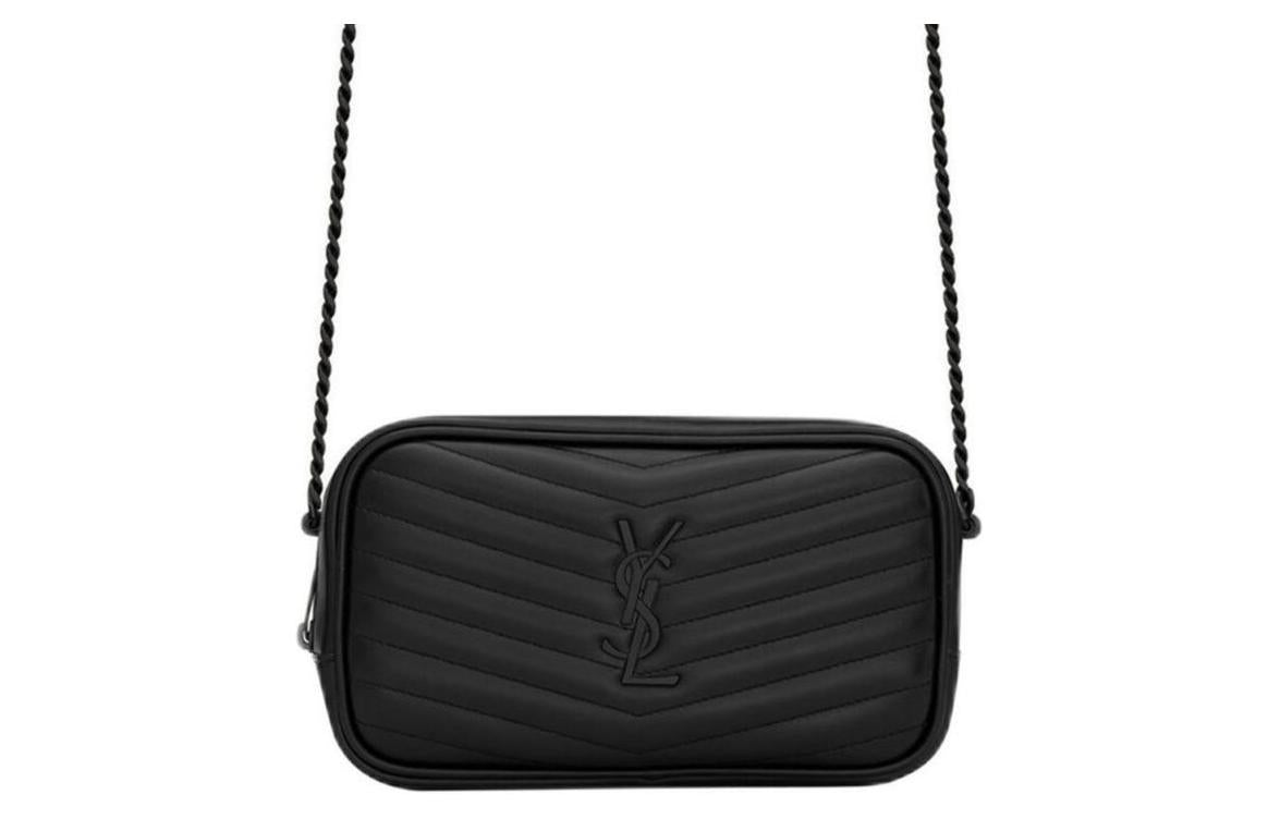 SAINT LAURENT LOU Cow Leather Camera Bags Crossbody Bag Shoulder Bag Women's Black