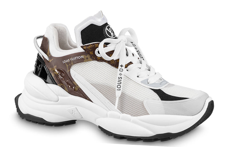 LOUIS VUITTON Run 55 White Monogram Women's