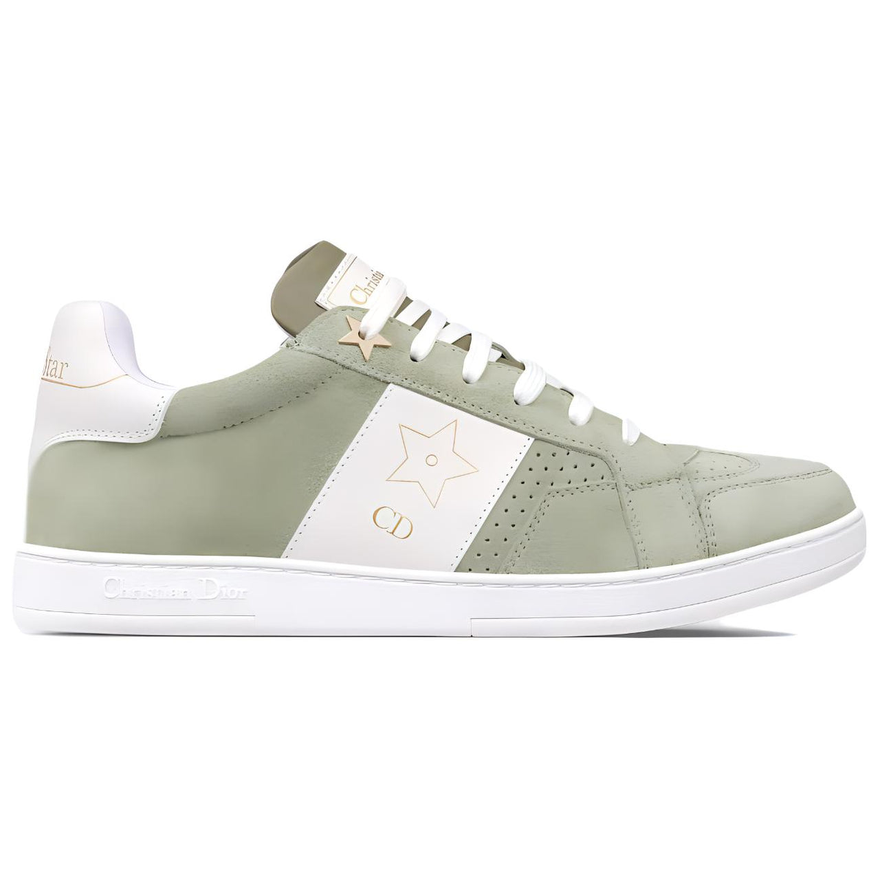 DIOR Star Platform Shoes Low Top Skateboard Shoes Women's Light Cactus Green