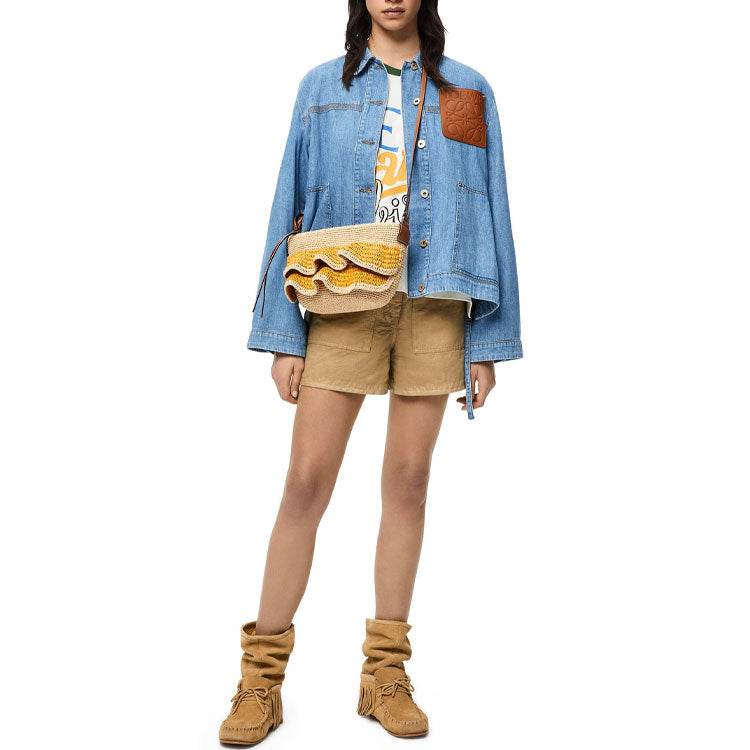 LOEWE Denim Jackets Women's Light Blue