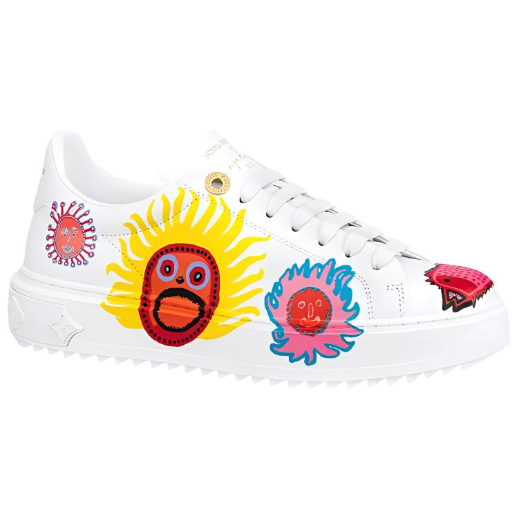 LOUIS VUITTON X Yk Academy Time Out Sneakers 'White With Icons' Women's