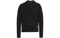 PRADA Logo Patch Knitted Cardigan