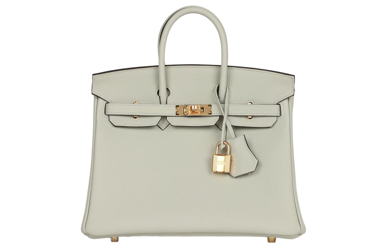 HERMES Birkin Togo Calfskin Birkin Bag Handbags Women's 0W Gray Snow Ice Crystal Gray