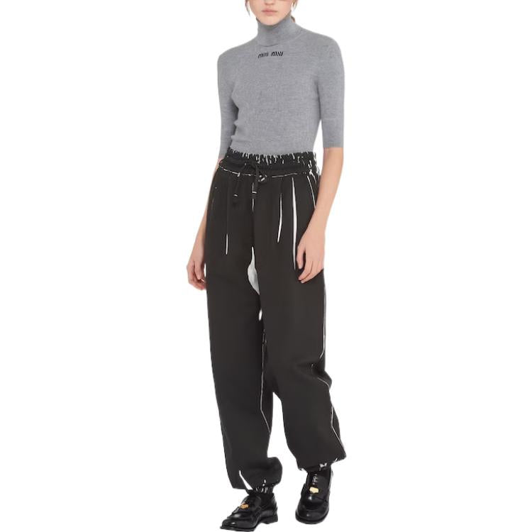 MIU MIU Knitted Sweatpants Women's Black