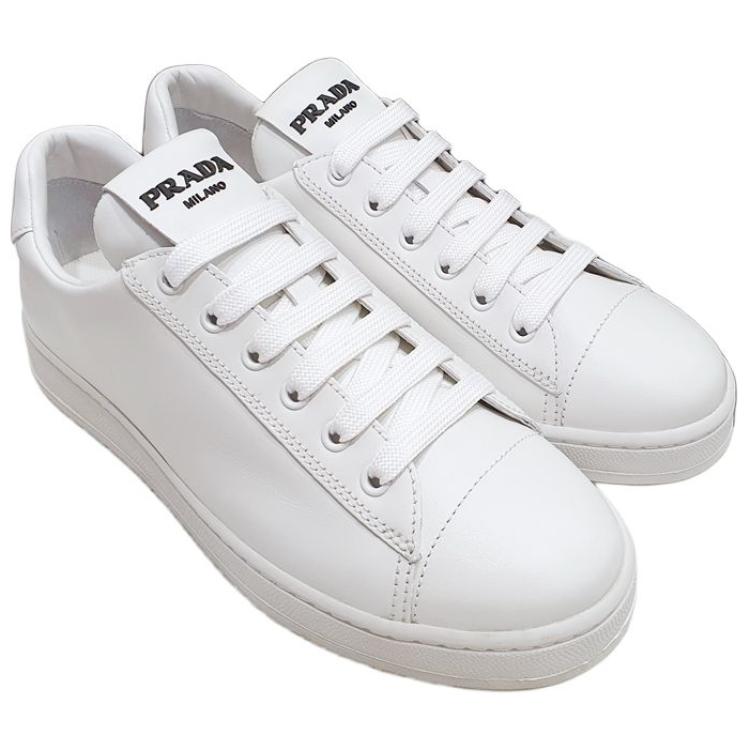 PRADA Low Top Skateboard Shoes Unisex White
