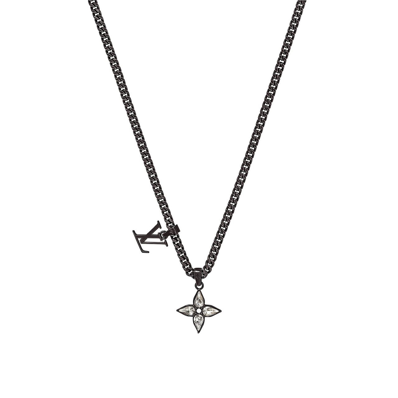 LOUIS VUITTON Metal Necklaces Men's Black