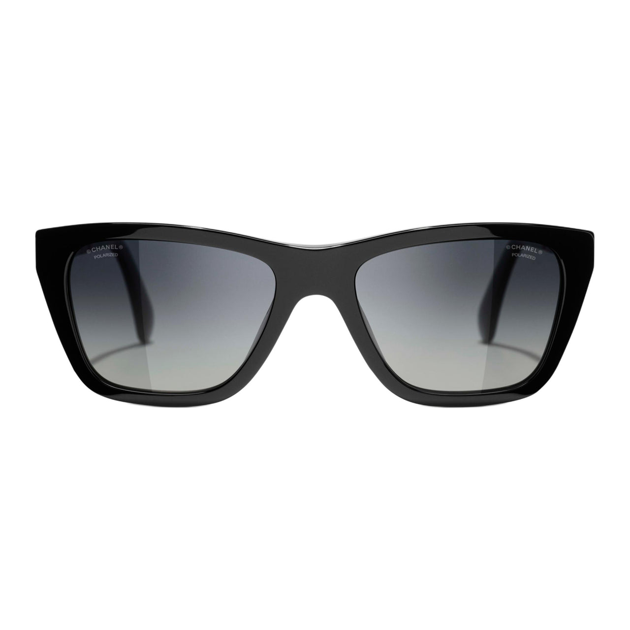 CHANEL Square Sunglasses Unisex Black