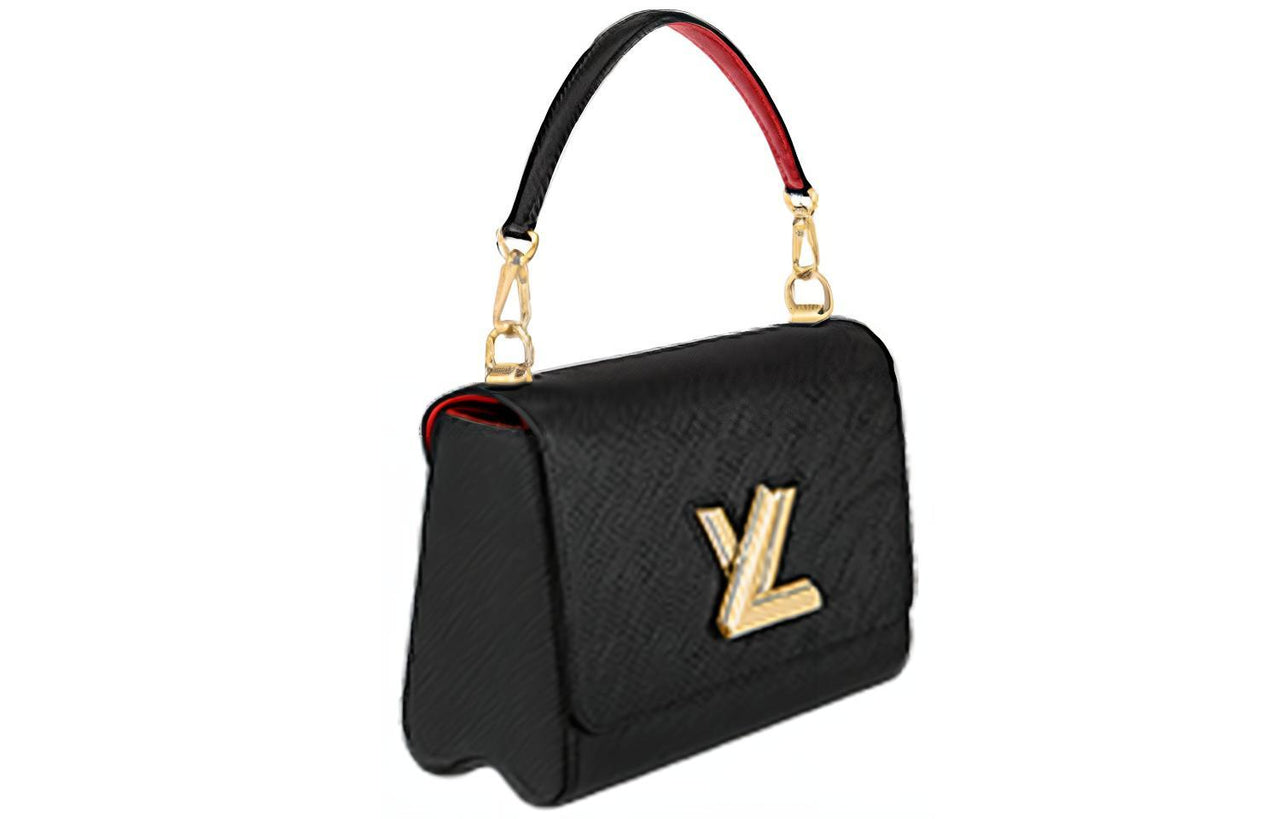 LOUIS VUITTON Twist Epi Grained Leather One Shoulder Handbags Medium Size Women's Black