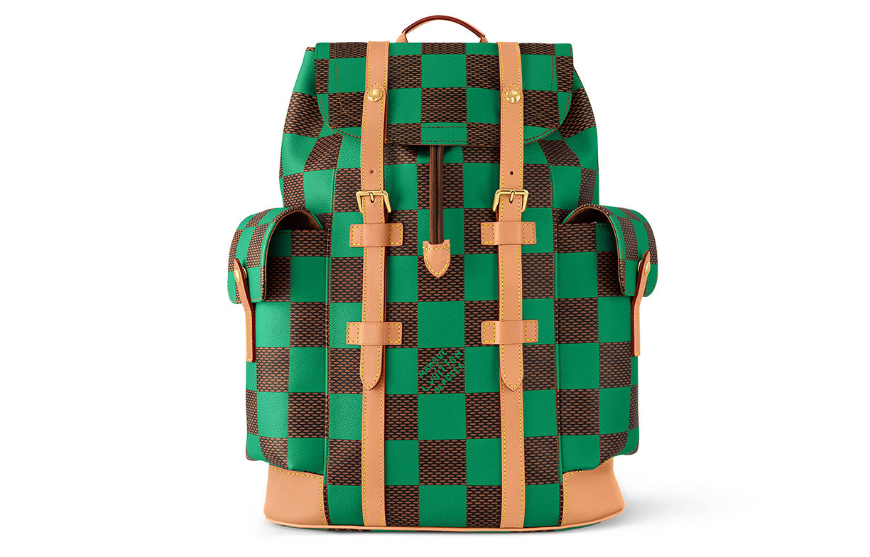 LOUIS VUITTON Christopher Mm Backpack Damier Pop Green