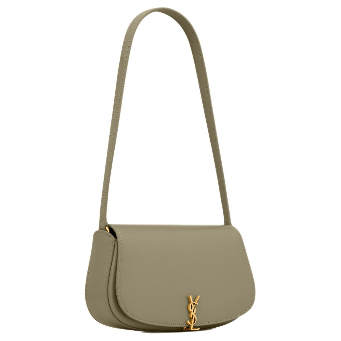 SAINT LAURENT Cow Leather Shoulder Bag Mini Women's Dark Moss Green