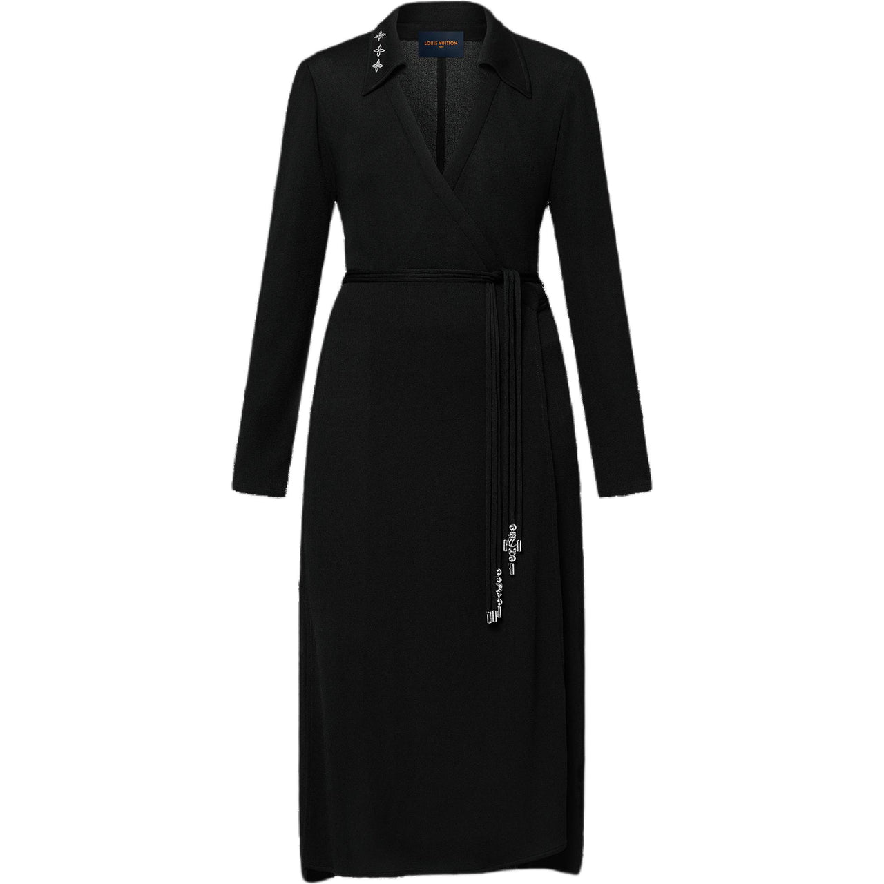 LOUIS VUITTON Monogram Accent Wrap Dress