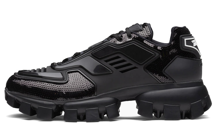 PRADA Cloudbust Thunder Cushioning Anti-Slip And Wear-Resistant Low-Top Sports Casual Shoes Men's Black