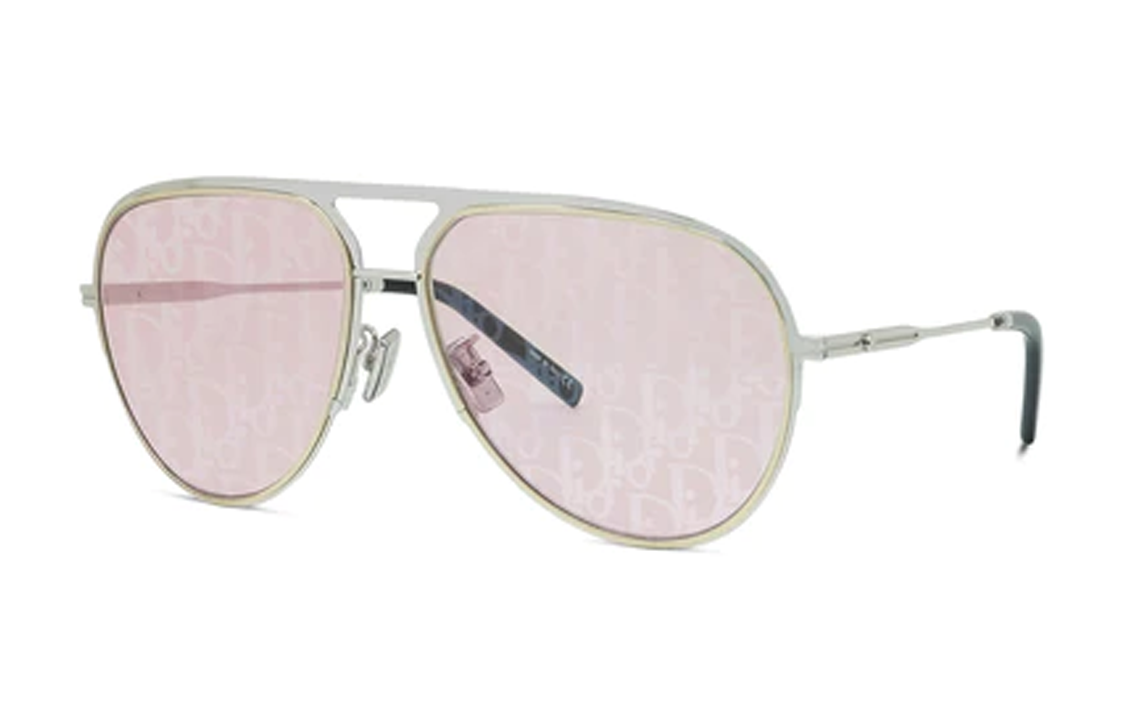 DIOR Metal Aviator Sunglasses Unisex Silver