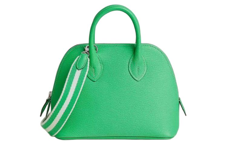 HERMES Bolide Mysore Goat Skin Bowling Bag Shoulder Bag Crossbody Bag Handbag Mini Women's 0Z Vert Comics Comic Green