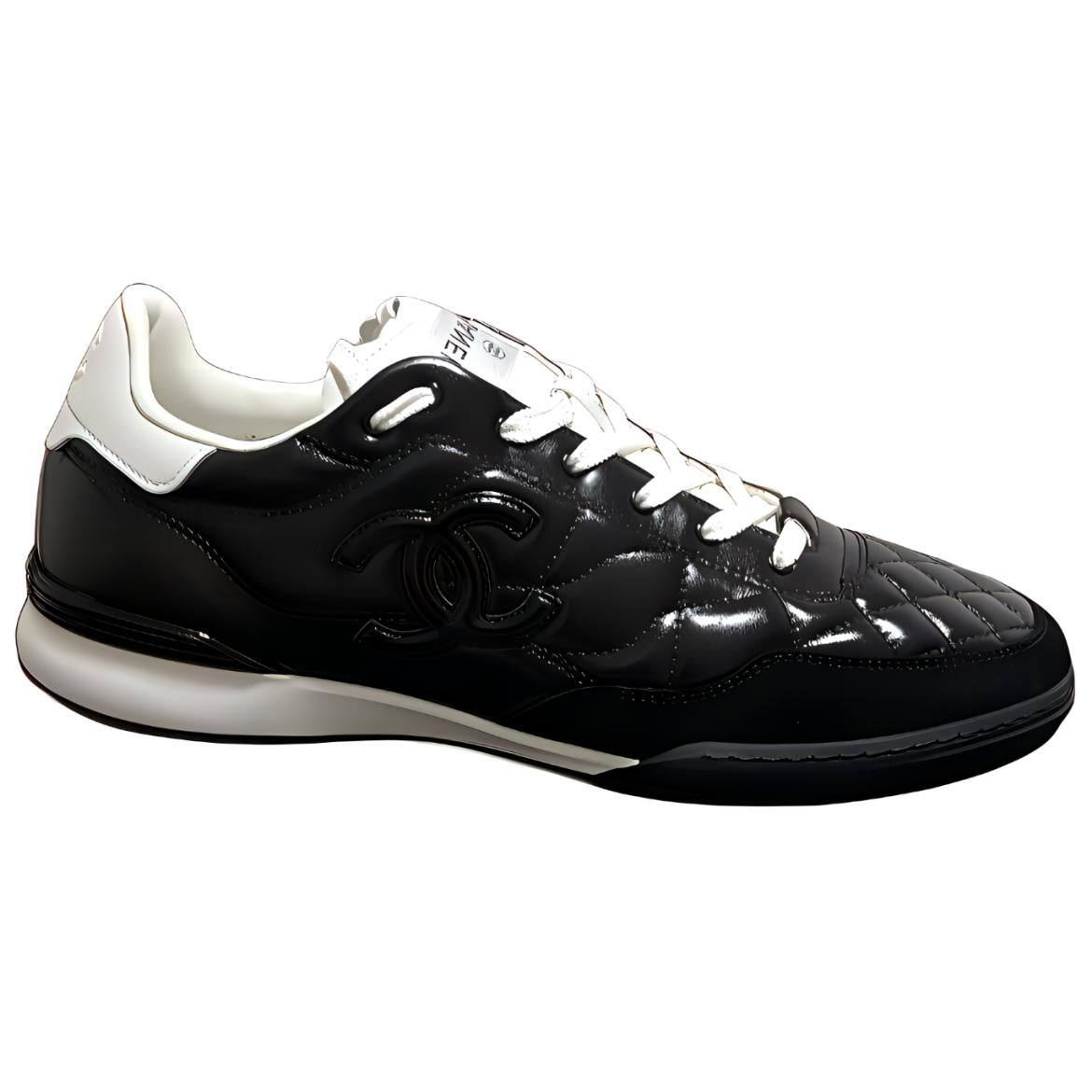 CHANEL 24a German Army Trainers Low-Top Casual Shoes Men's Black