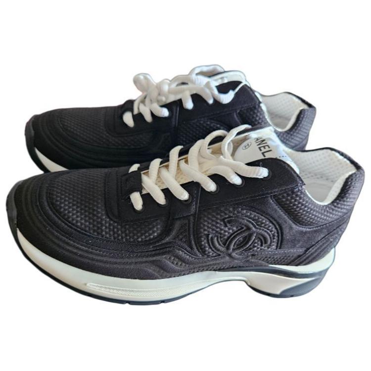 CHANEL Low Top Casual Shoes Women's Black