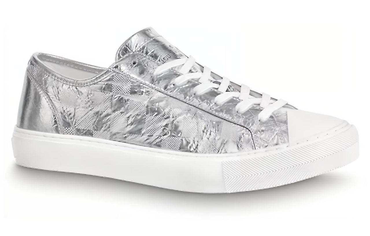 LOUIS VUITTON Tattoo Sneakers 'Silver Plaid Monogram'