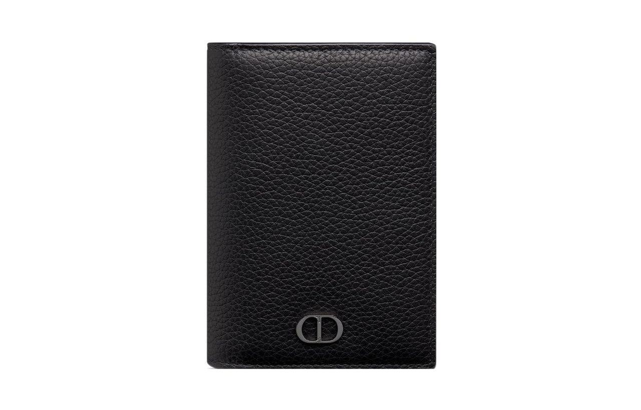 DIOR Grained Calfskin Card Holder Regular Men's Black