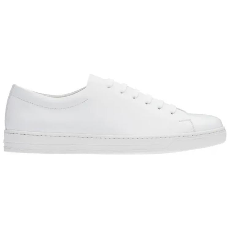 PRADA Low Top Skateboard Shoes Men's White