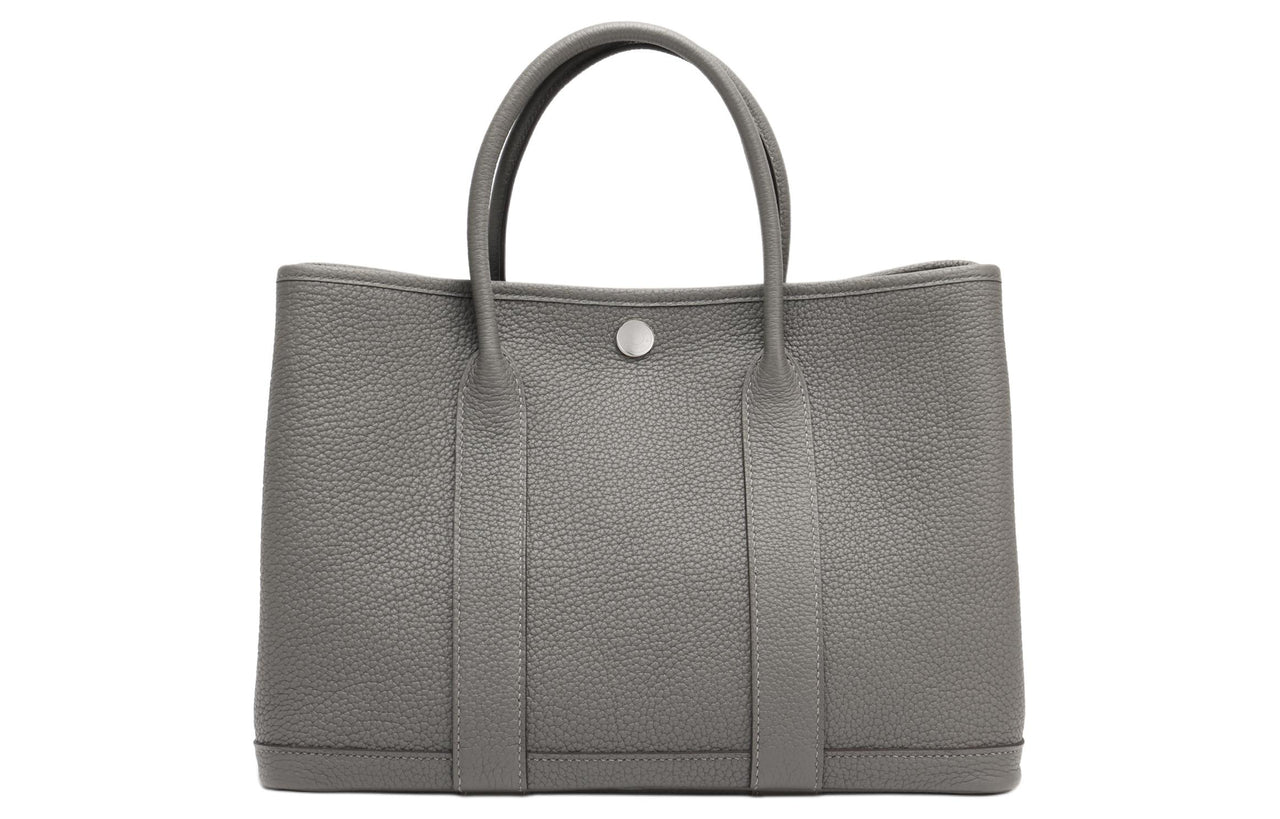 HERMES Garden Party Negonda Calfskin Handbag Shoulder Bag Unisex 0L Grismeyer Cumulonimbus Gray