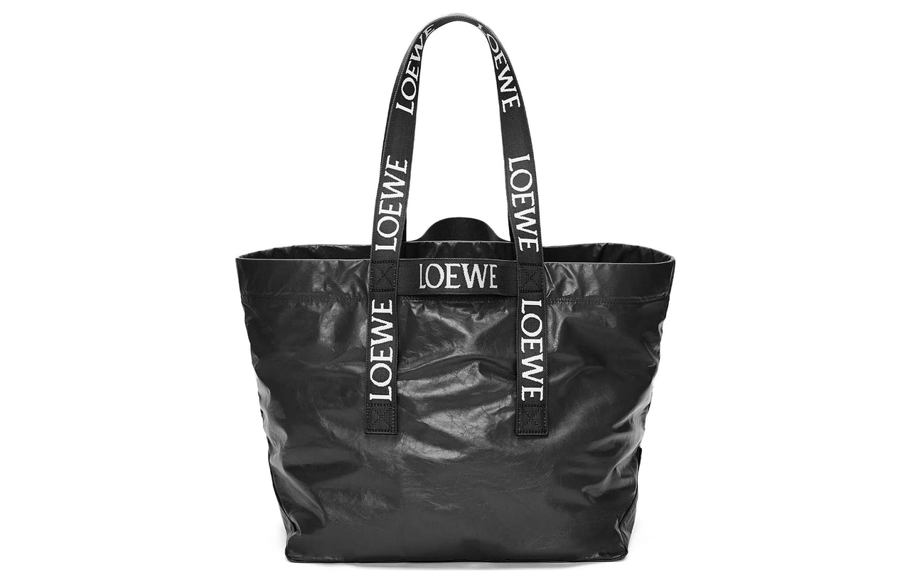 LOEWE Fold Shopper In Paper Calfskin Black