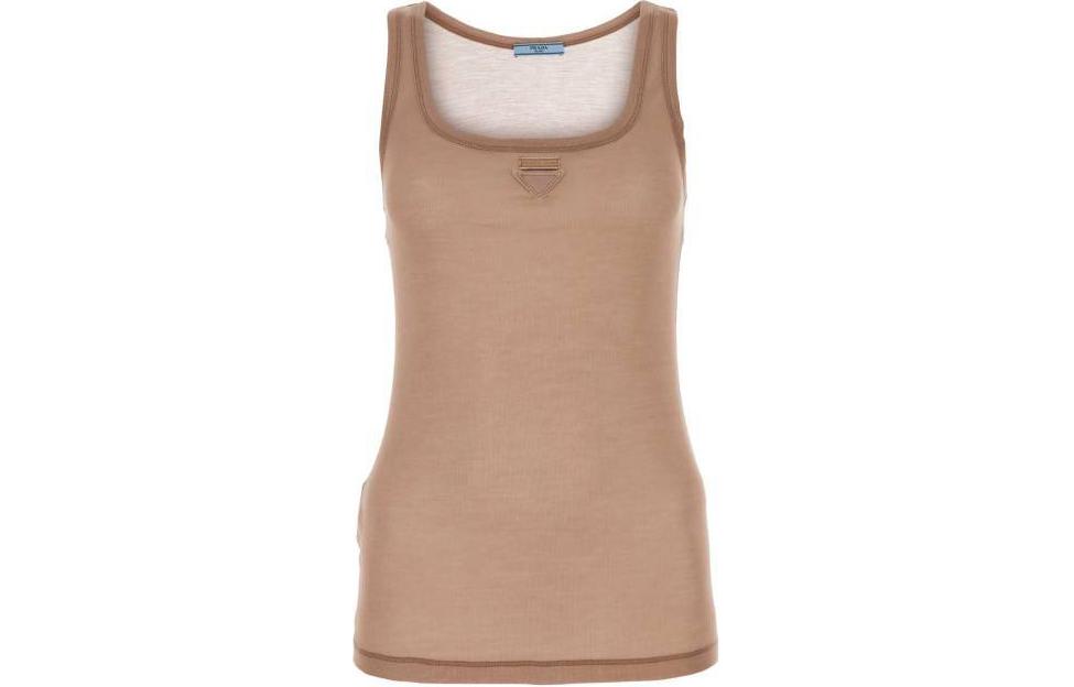 PRADA Logo-Detailed Sleeveless Top