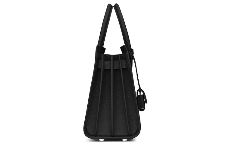 SAINT LAURENT Grain Leather Tote Trunk Bag, Shoulder Bag, Crossbody Bag, Handbag Trumpets Women's Black