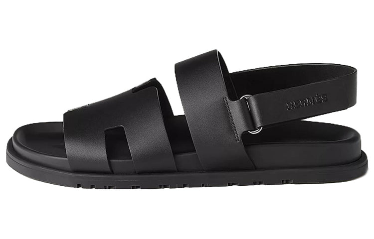 HERMES Genius Beach Sandals Men's Black