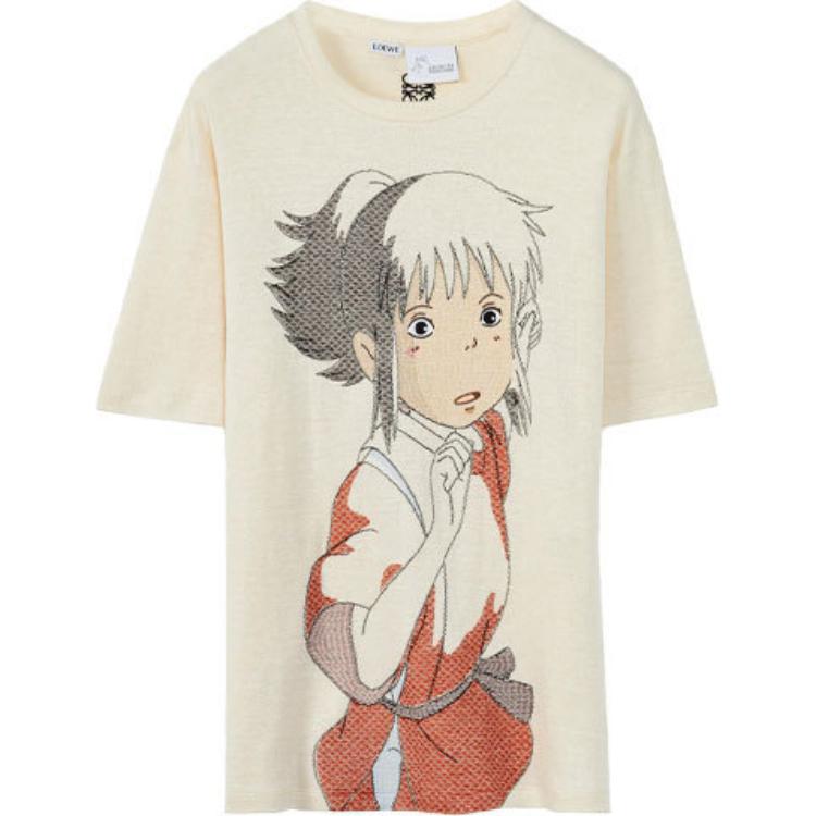 LOEWE x QIANYUQIANXUN SS22 T Shirt Women's Ecru