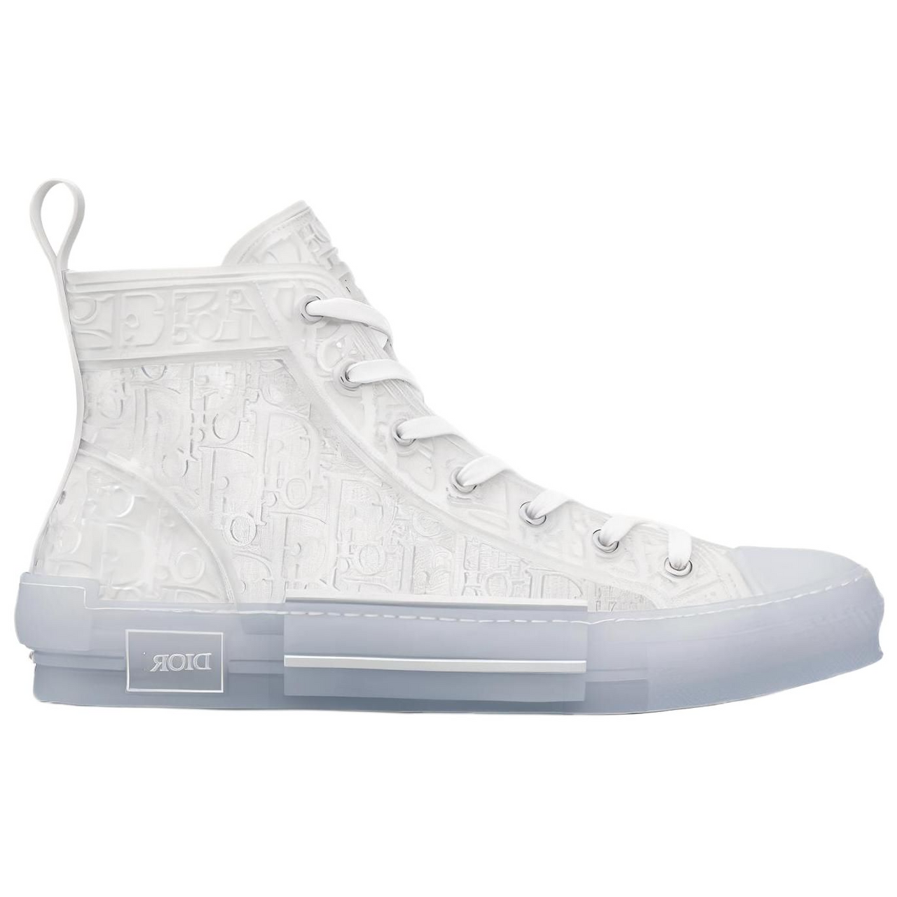 DIOR B23 High Top White Raised Oblique