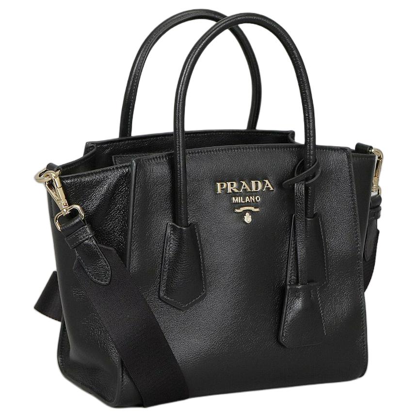 PRADA Cow Leather Shoulder Bag, Crossbody Bag, Handbag Women's Black