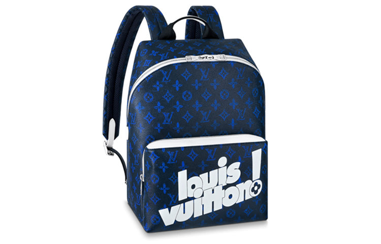 LOUIS VUITTON Discovery Backpack Monogram Blue