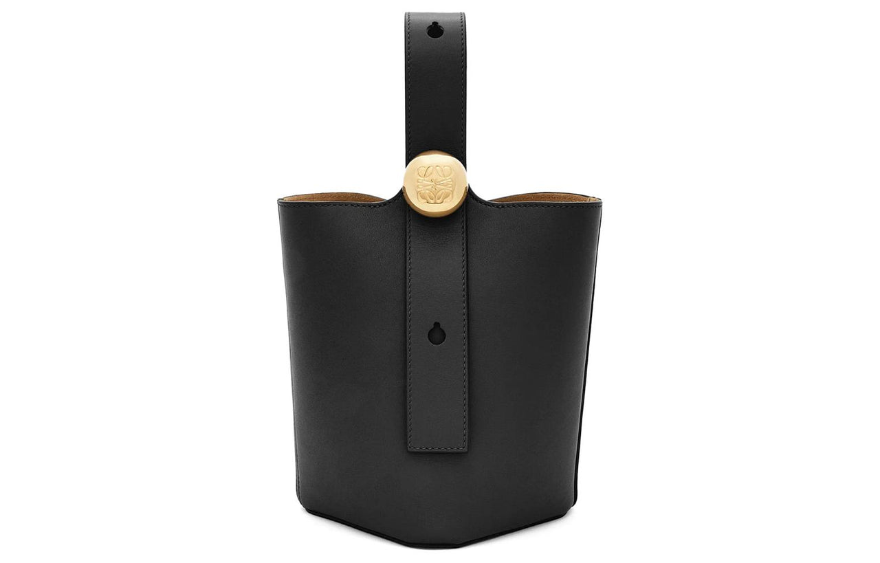LOEWE Soft Cow Leather Bucket Bag, Shoulder Bag, Crossbody Bag, Handbag Mini Women's Black