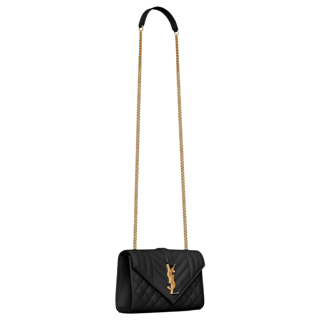 SAINT LAURENT Envelope Bag Small Black
