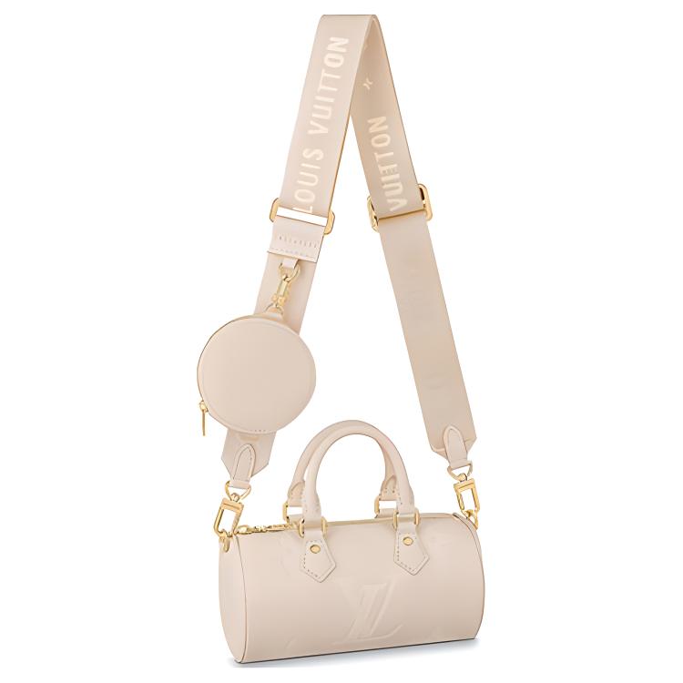 LOUIS VUITTON Bb Papillon Embossed Creme Beige