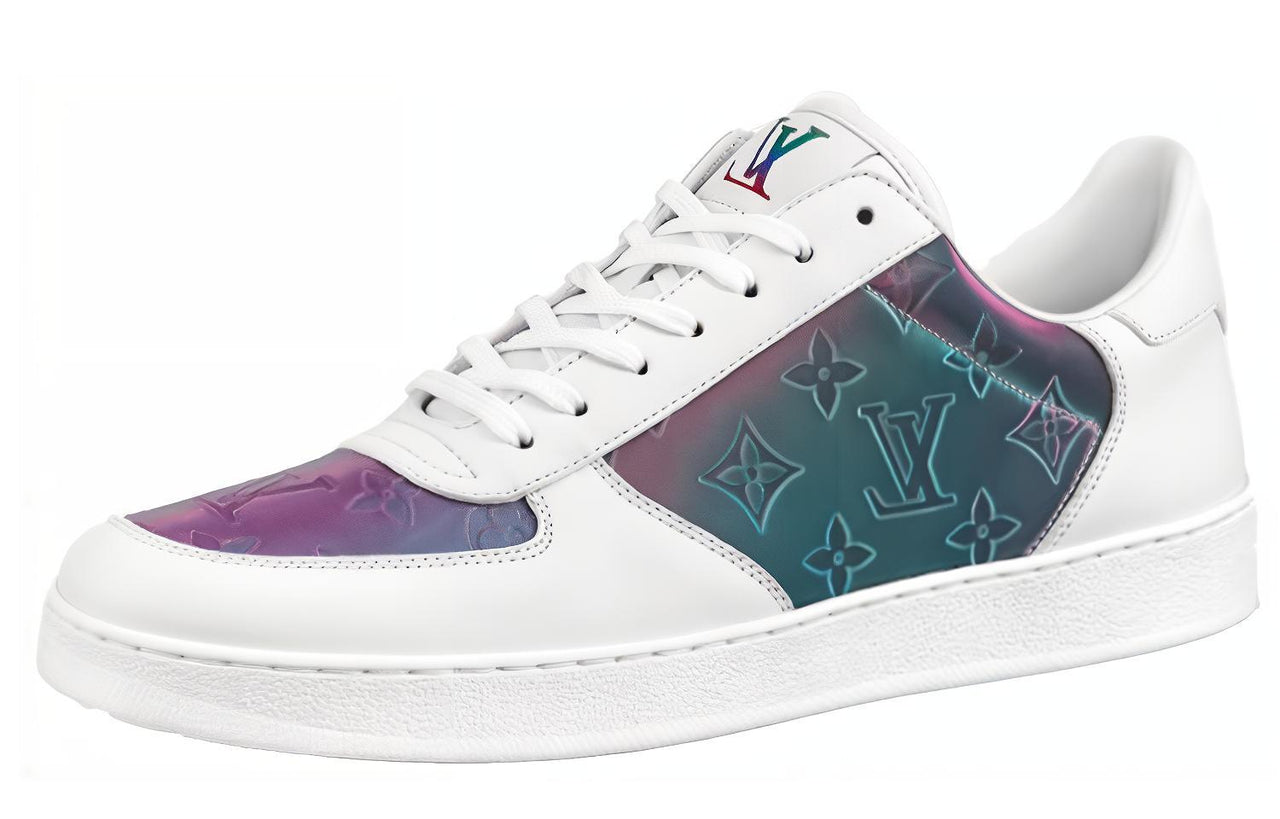 LOUIS VUITTON Rivoli Sneakers 'White with Shell Shine Monogram' 1A99N7