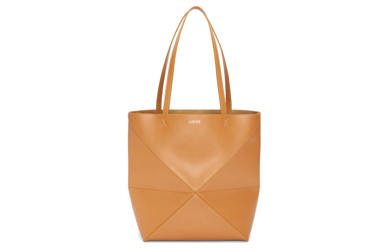 LOEWE Calfskin Tote Bag, Shopping Bag, Handbag Women's Brown