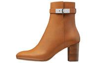 HERMES Saint Germain Ankle Boots 7cm Women's Dark Brown