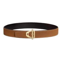 HERMES Leather Belts Men's Brown Width 3.8CM
