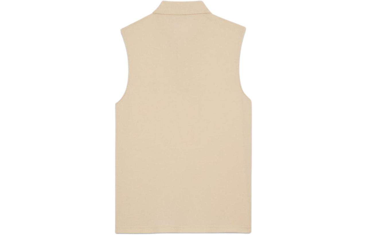 SAINT LAURENT Cassandre Sleeveless Polo Shirt