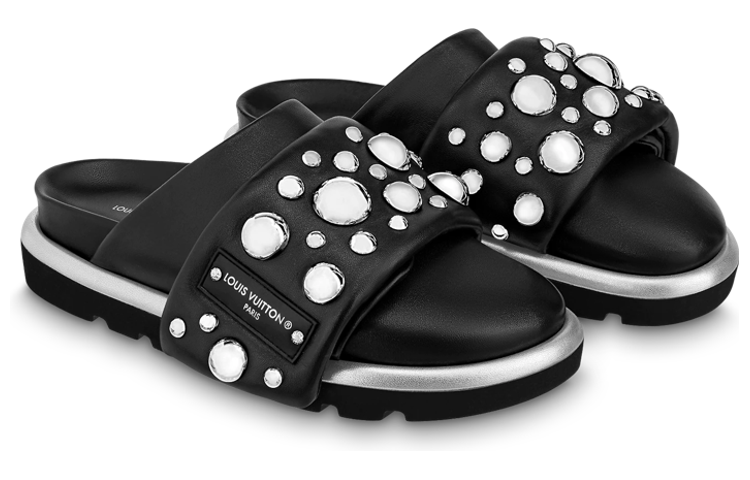Yayoi Kusama x LOUIS VUITTON Pillow Slide Slippers Women's Black