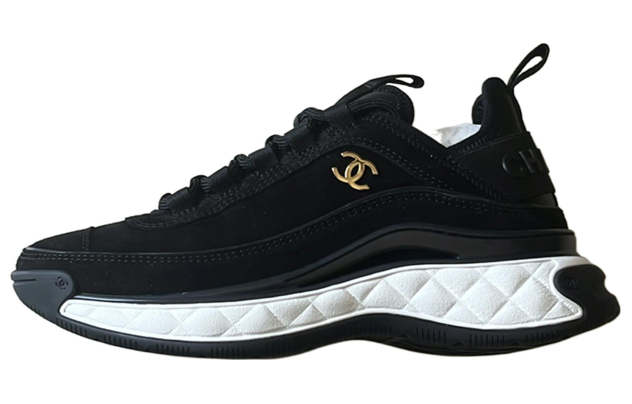 CHANEL Wear-Resistant Low-Top Casual Shoes Women's Black