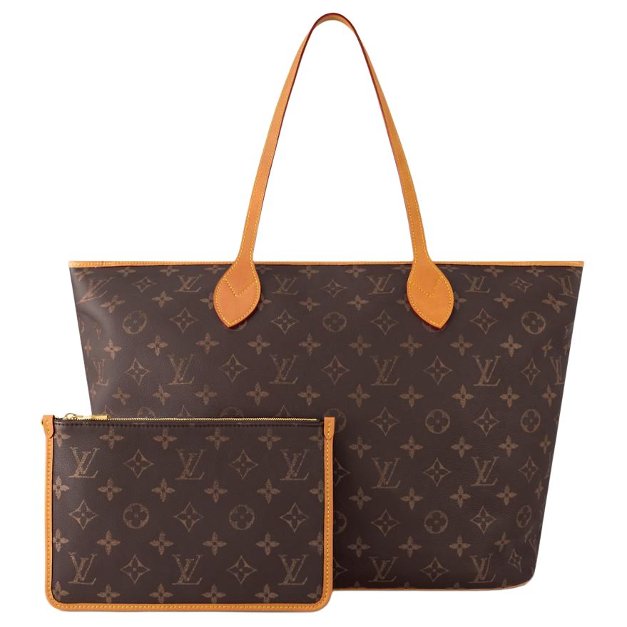 LOUIS VUITTON Cow Leather Tote Bag Shopping Bag Shoulder Bags Men's Brown
